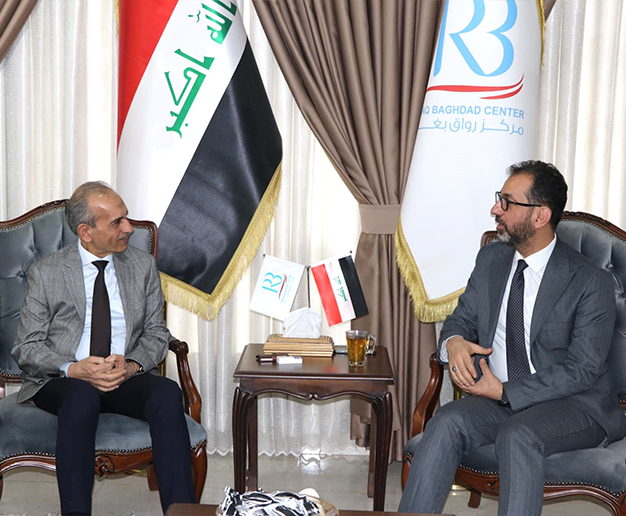 The head of the Baghdad Rewaq Center for Public Policies, Mr. Abbas Al-Anbouri, received the head of the Turkmen Front in Iraq