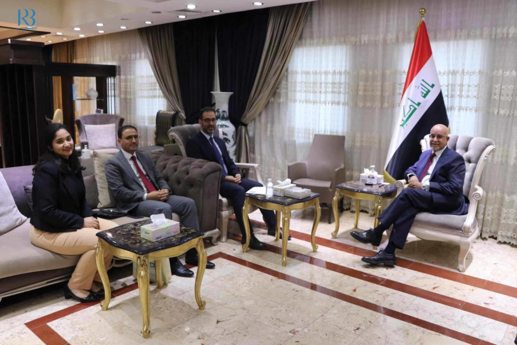 A visit by the head of  Rewaq Baghdad Center, Mr. Abbas Al-Anbouri, and the Executive Director of the Center, Mr. Adnan Abdul Hussein, to His Excellency the Minister of Health, Dr. Saleh Al-Hasnawi