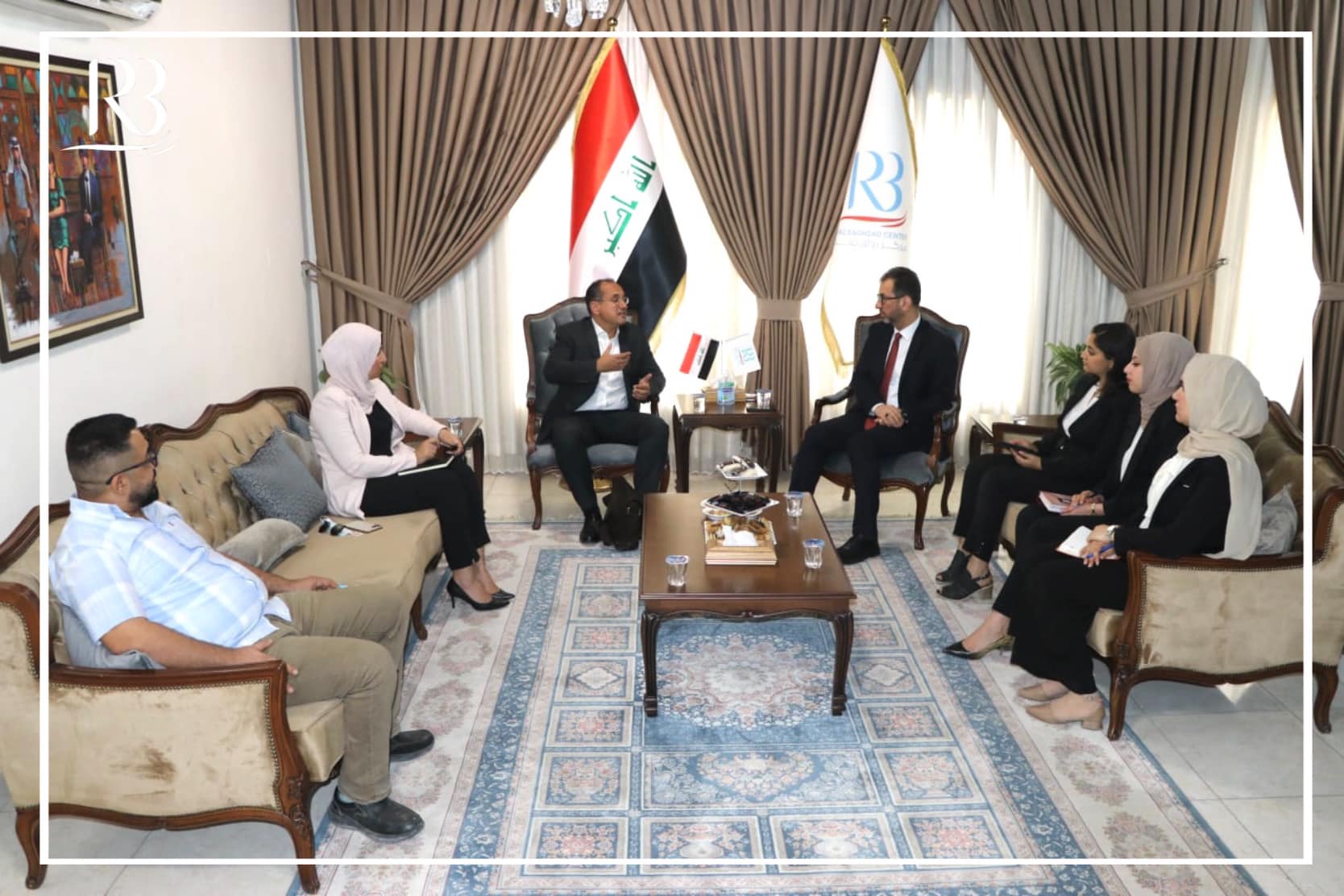 The head of Rewaq Baghdad Center for Public Policy, Mr. Abbas Al-Anbouri, received representatives of the German Society for International Cooperation (GIZ).