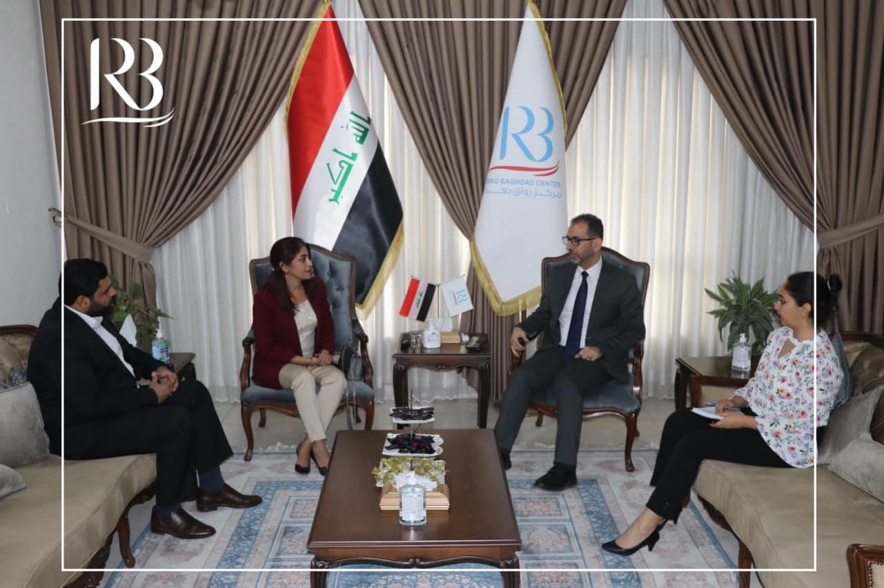 A visit by members of the political bureau of the Bedaya movement and their meeting with the head of Rewaq Baghdad Center for Public Policy, Mr. Abbas Al-Anbouri.