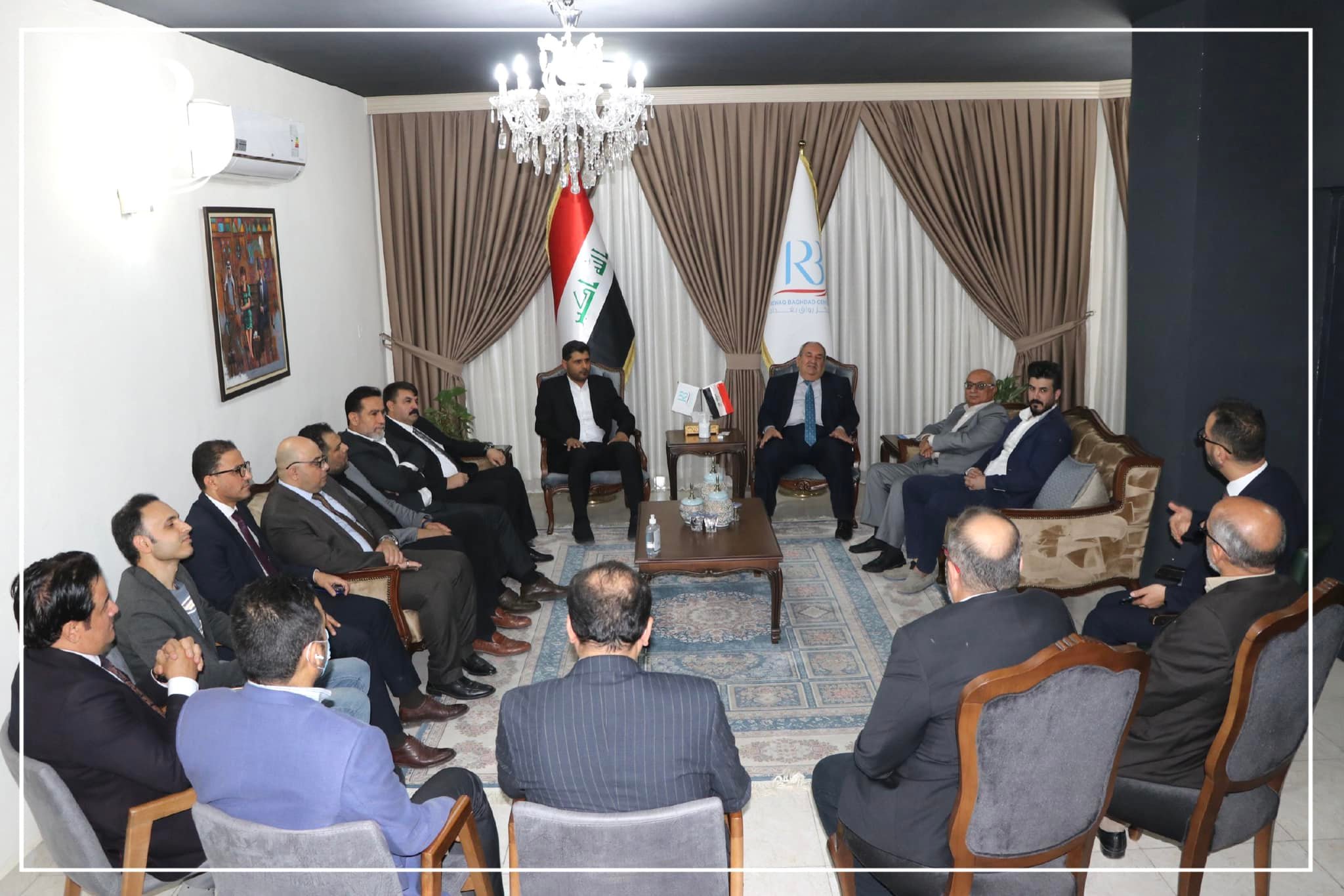 Rawaq Baghdad Center for Public Policy held an iftar banquet in the presence of a distinguished group of heads and members of study centers in Iraq.