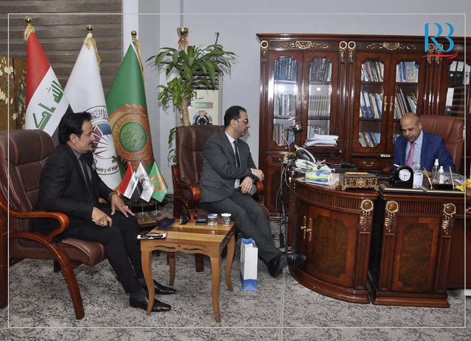 head of Rewaq Baghdad Abbas Al-Anbouri, and the president of Al-Mustansiriya University, Dr. Hamid Fadel, agree to activate the frameworks of joint research and academic cooperation