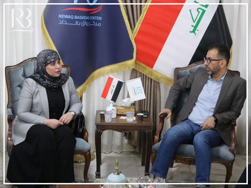 Riwaq Baghdad Center for Public Policy hosted member of the Wisdom Movement and media personality Enjasam Al-Gharawi.